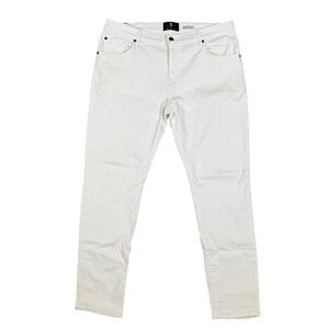 7 For All Mankind Paxtyn Luxe Performance Jeans‎ Size 38 White Stretch Denim